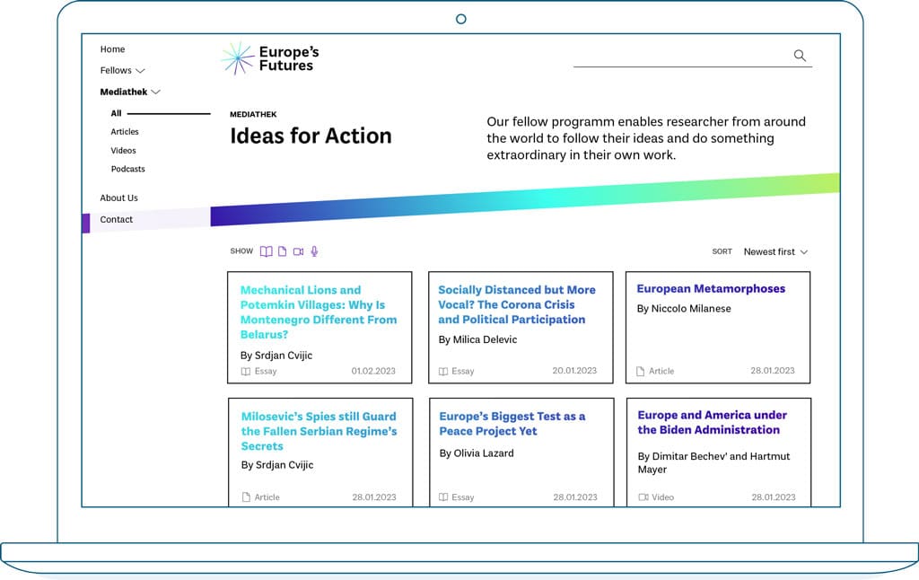 Ideas for action auf illustrierten Monitoren