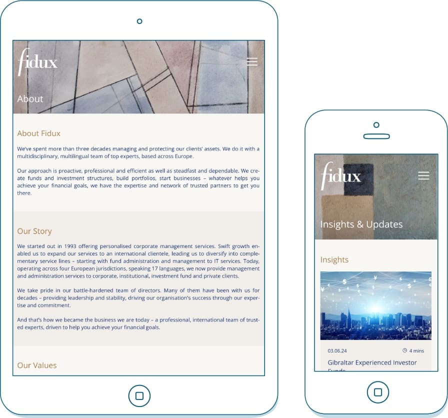 About, Insights und Updates auf illustrierten Monitoren