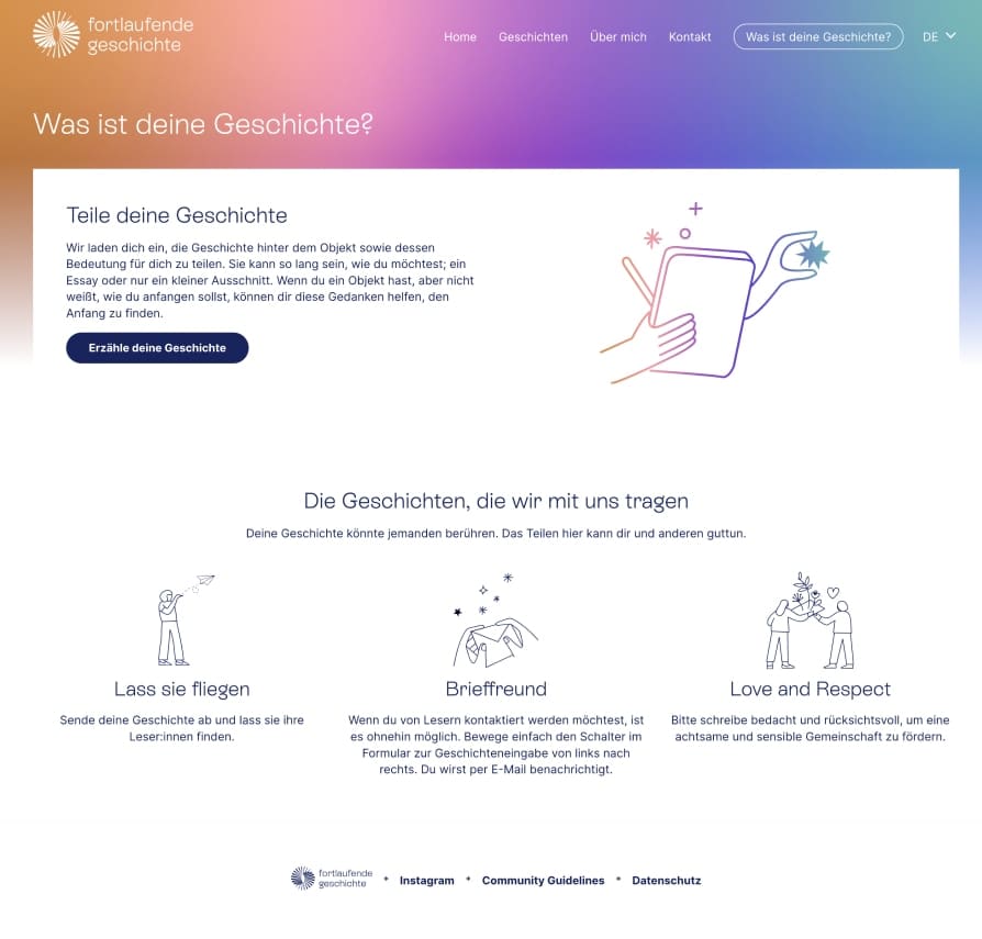 Was ist deine Geschchte Screenshot