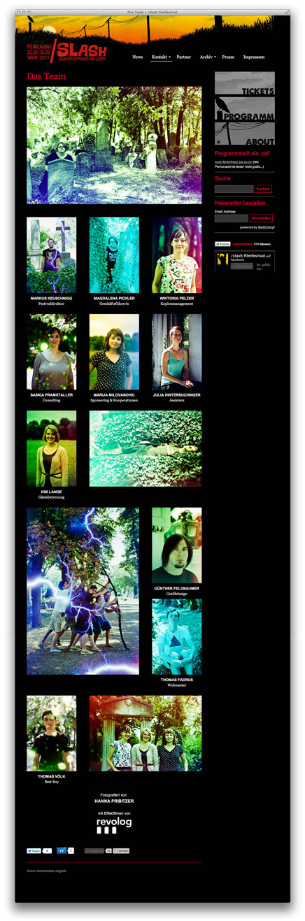 /slash Teamseite auch mit Fotos von Hanna Pribitzer