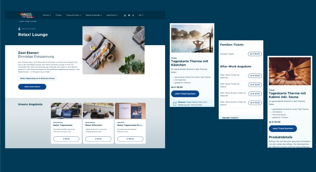 Therme Wien Screenshots Relax! Lounge und Tickets